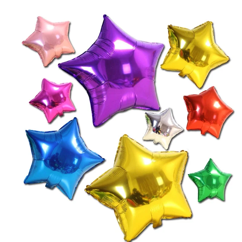 

20pcs 5 Inch Five-pointed Star Foil Balloon Baby Shower Children's Birthday Party Wedding Decor Supplies Kids Balloons Globos