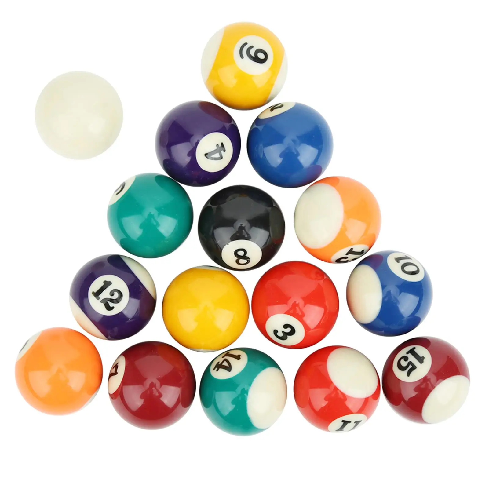 38MM Mini Pool Table Billiard Ball Kit Children's Toy Set Eco-friendly Resin Accessory