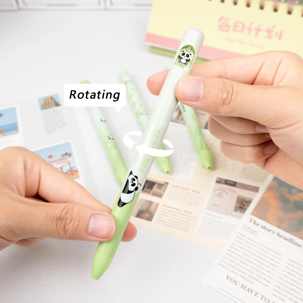 4 Pcs/Set Panda Design Gel Pens 0.5mm Fine Point Smooth Writing Quick-Dry Black Ink Pen for School Office Writing Stationery