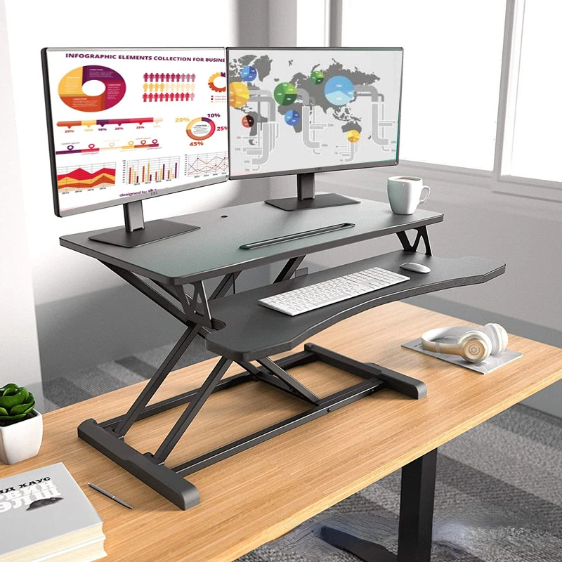 

Height Adjustable Workstation, Electric Sit-Stand Desk, with Removable Keyboard Tray and USB Interface,