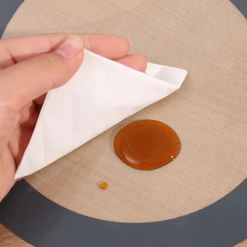 Silikon-Backunterlagen Wiederverwendbare Heißluftfritteuse-Ofenunterlagen Antihaftbeschichtet Lebensmittelsicher Hitzebeständige Kuchen-Pizza-Grillplatten Backmatten – Detail 9