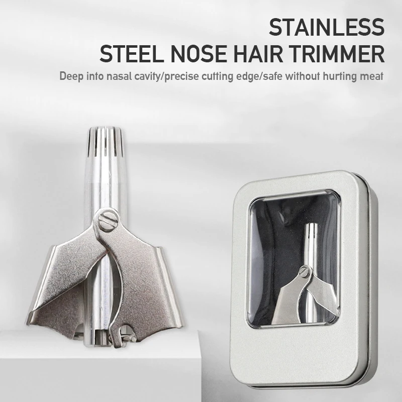 

Hot Sale Nose Hair Ear Trimmer Stainless Steel Manual Washable Portable Tondeuse Nez hair remover Nose Vibrissa Razor Shaver