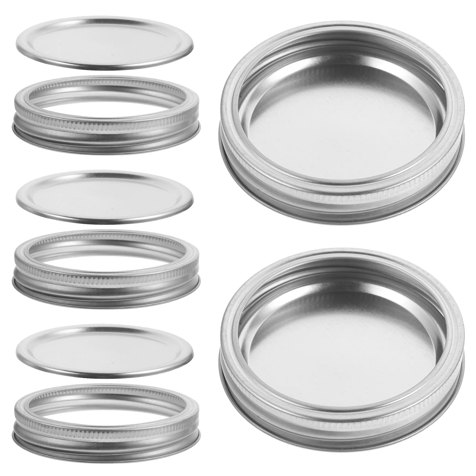 

5 Sets Leakproof Mason Jar Airtight Lid Caps Tinplate Metal Storage Canning Jars