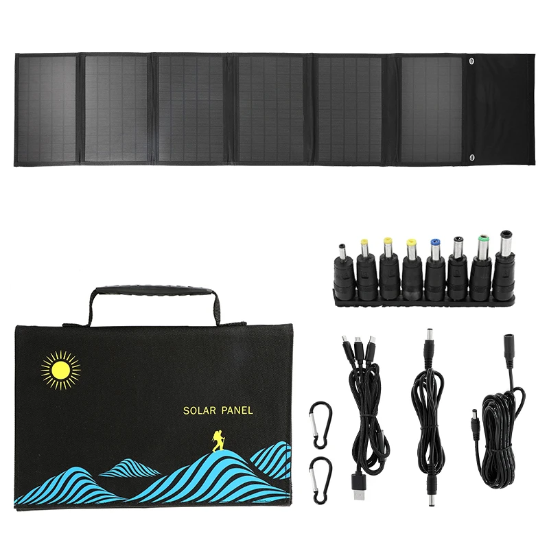 100W Solar Panel Folding Bag USB+DC Output Solar Charger Portable