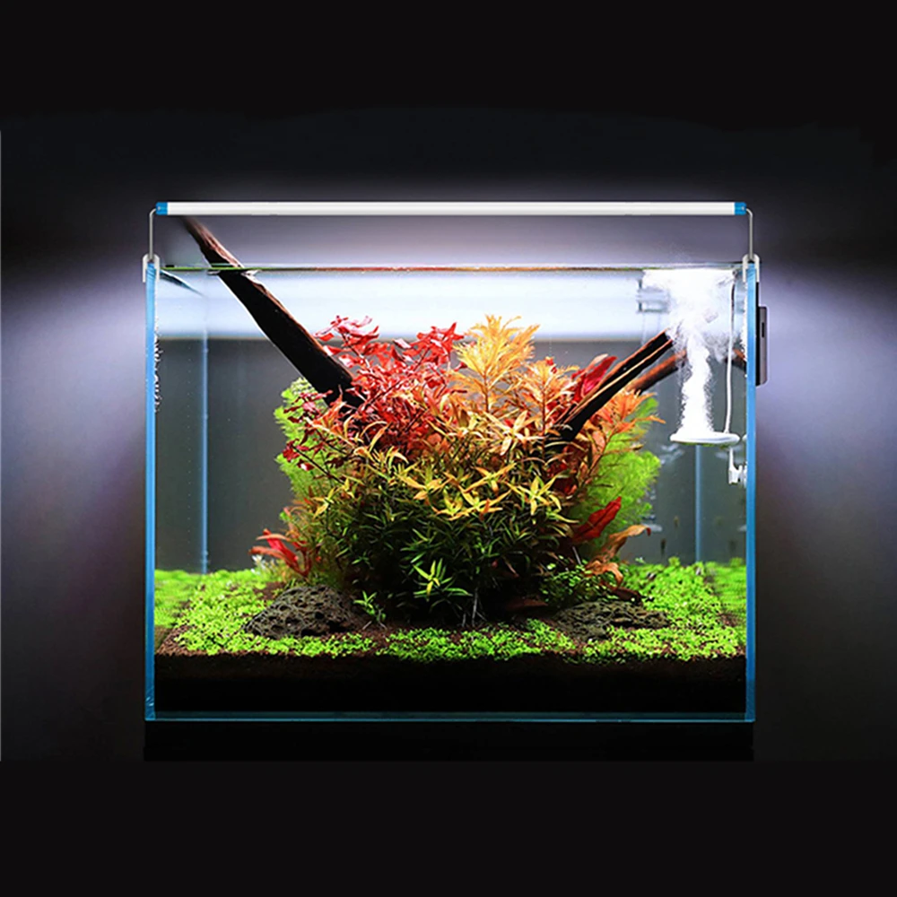 Aquarium LED Light Super Slim Fish Tank Aquatic Plant Grow Lighting  Waterproof Bright Clip Lamp Blue LED 18-58cm for Fish Tank