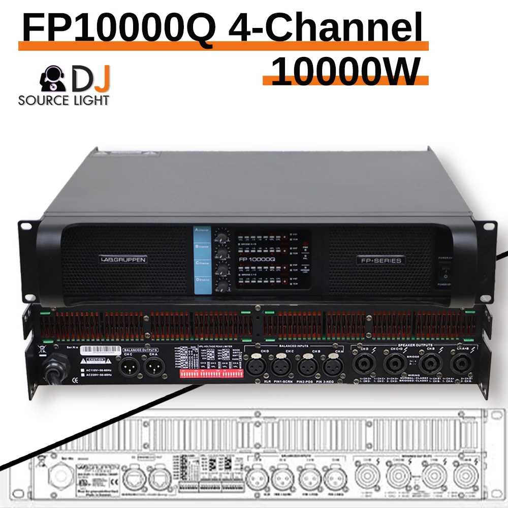 

FP10000Q 4 Channels 4x1350W 10000 Watts Audio Power Amplifier For Live Show Professional Disco Dj Audio Speakers Subwoofers