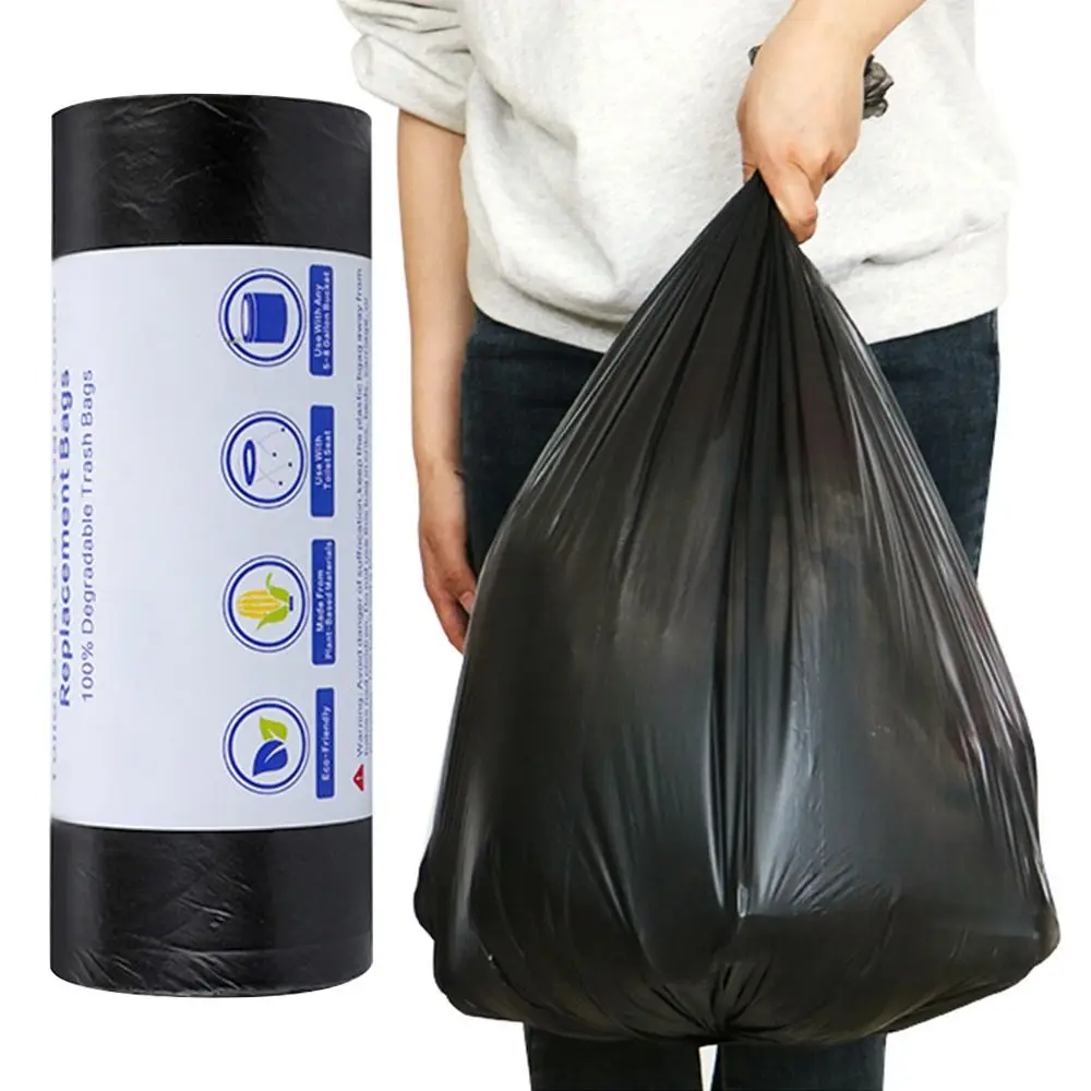 10pcs [new Material Thick Drawstring Garbage Bag] Color Black Household  Portable Disposable Garbage Bag Small Trash Bags - Trash Bags - AliExpress