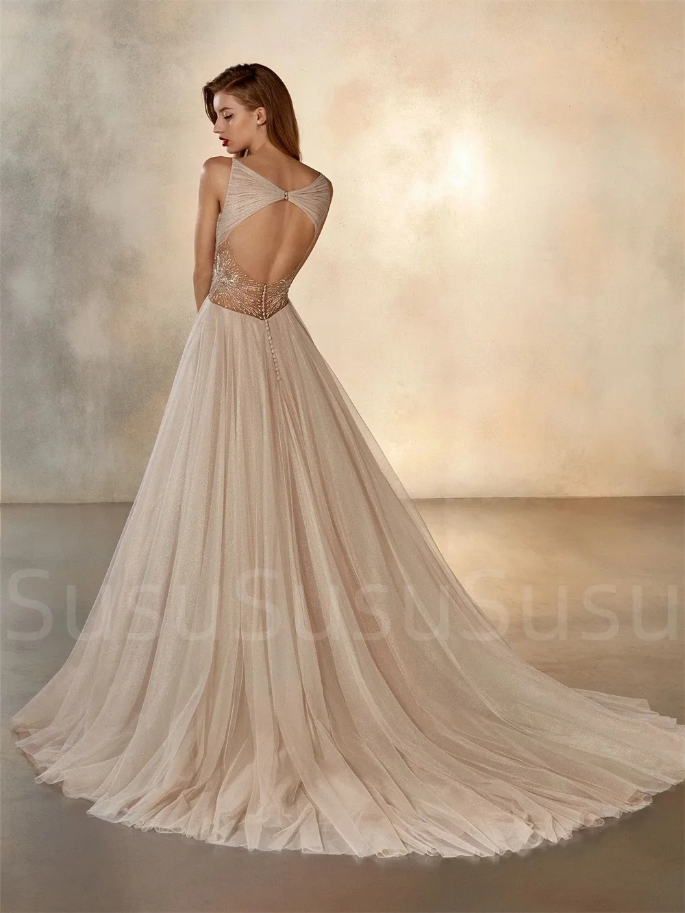 

Женское шифоновое платье до пола, элегантное платье невесты с прозрачной талией