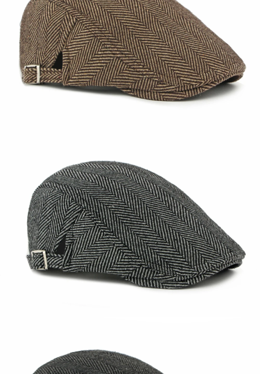 HT5035 Berets für Männer Frauen Vintage Gestreiften Künstler Maler Baskenmütze Hut Neue Herbst Winter Flache Kappe Männlich Weiblich Einstellbare Baskenmütze Kappe – Detail 7