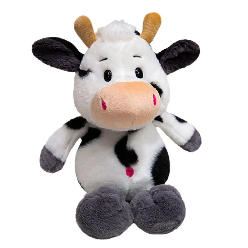 Animal Cattle Animal Plush Doll Stuffed Cow Bull Simulation Milk Cow Plush Doll Soft Fluffy Cow Plush Toy Sofa Ornament