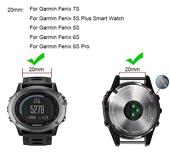 Bracelet de rechange en silicone 26m pour Garmin Fenix 3 Sapphire GPS