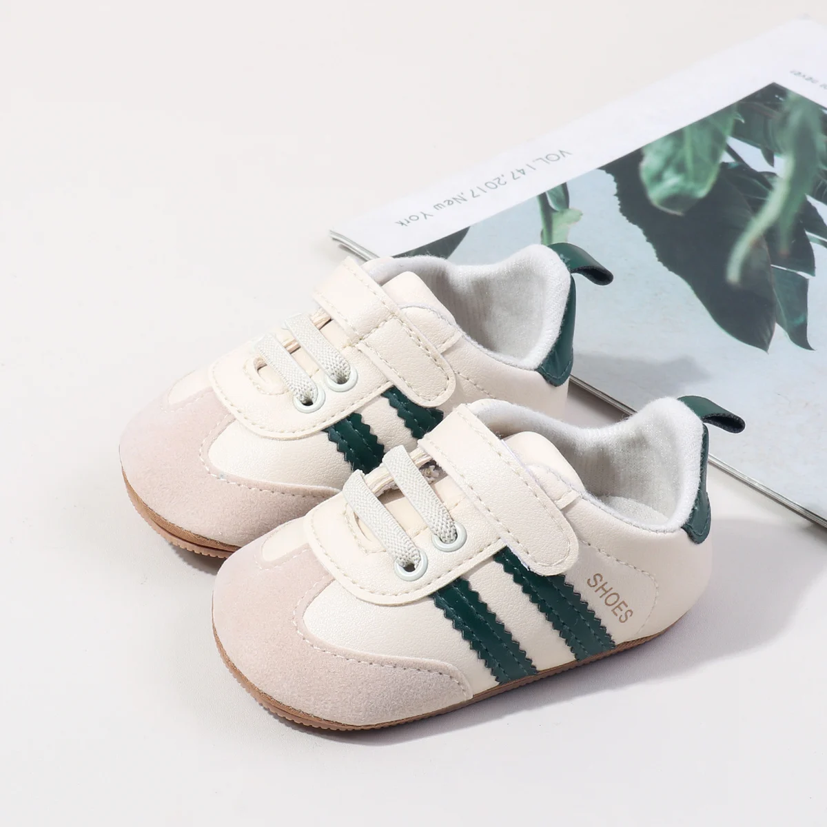 2025 New Style Baby Boys And Girls First Walkers Shoes Classic Striped Anti Slip Sole Soft for Toddlers 5