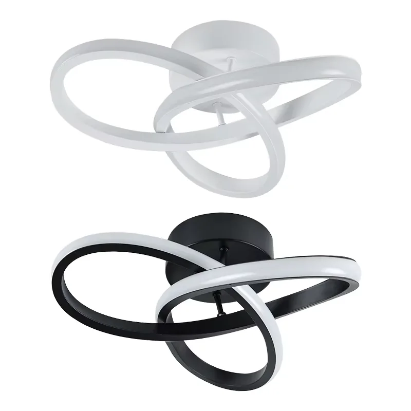 Modern Spiral Design LED Ceiling Light Fixture - 6500K White