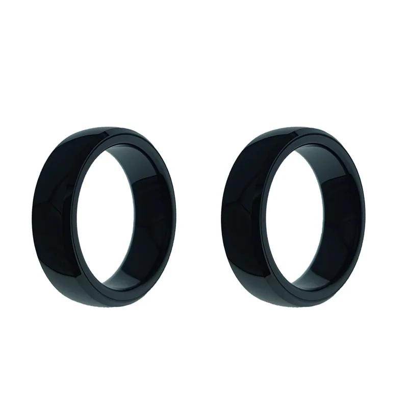 1pcs Black RFID Ceramics Rings 125KHz/13.56MHz TK4100/T5577/S50/UID Chip Smart Finger Ring 19mm/20mm/21mm Wear For Men Women