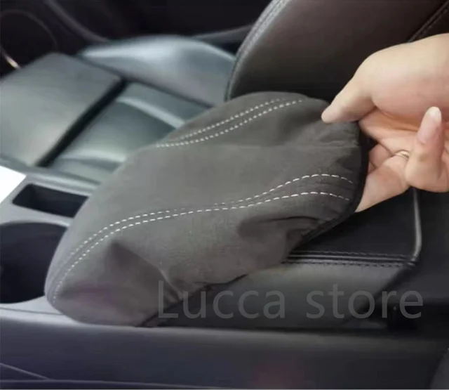 폭스바겐용 스웨이드 워프, Arteon 2017-2022 액세서리, 가죽 중앙 팔걸이 상자 보호 슬리브 장식 수정