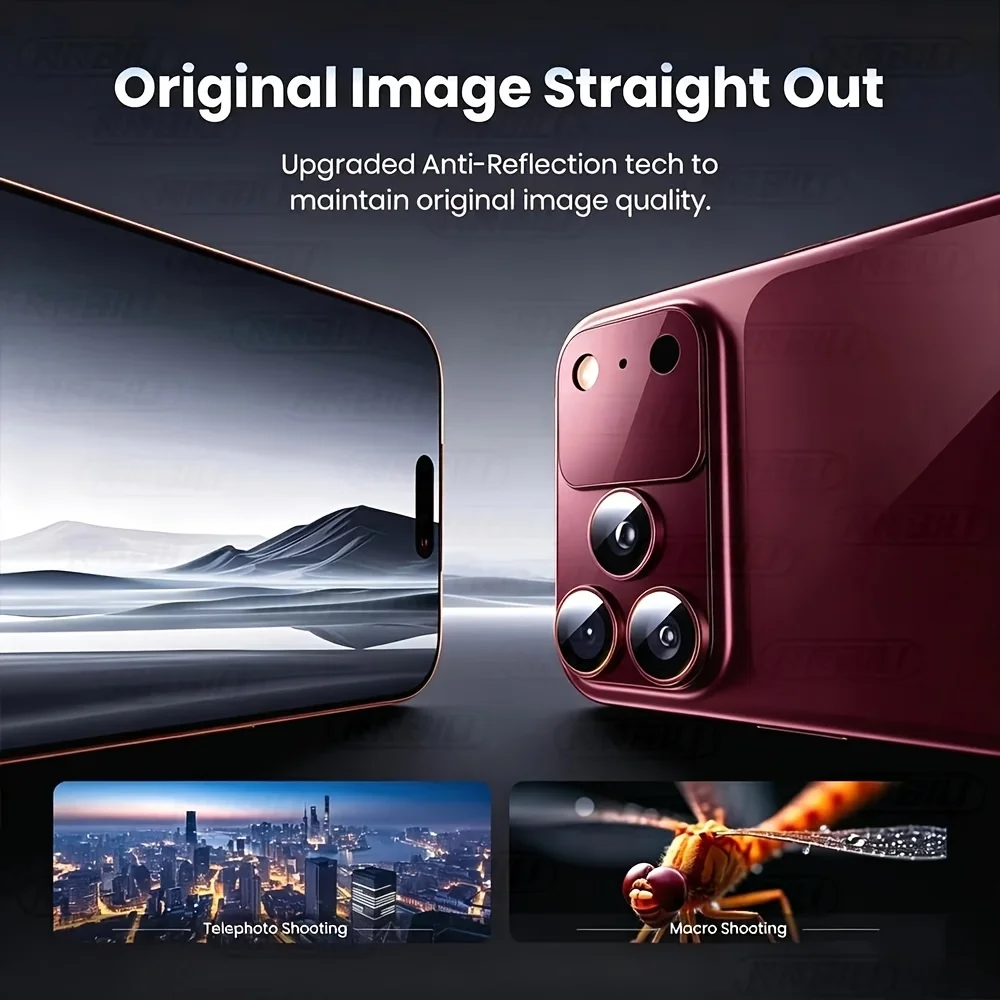 Premium Camera Lens Protector with Strong Adsorption - Metal-Tempered Glass Full Protective Cover