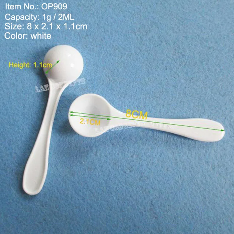 100pcs/lot 0.3ML Tiny Plastic Measuring Scoop 0.15 gram Measure Spoons  150mg Micro Spoon 0.15g Scoops - Free shipping