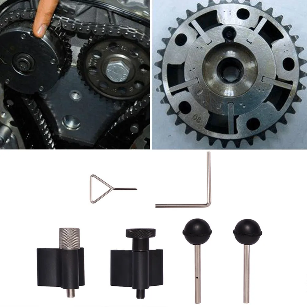 Diesel Engine Timing Tool Kit, Camshaft Locking Tool Kit, Timing Crank And Cam  Locking Tool For A2 / A3 / A4 / A6 1.2 1.4 1.9 2.0 Tdi Pd(6pcs)