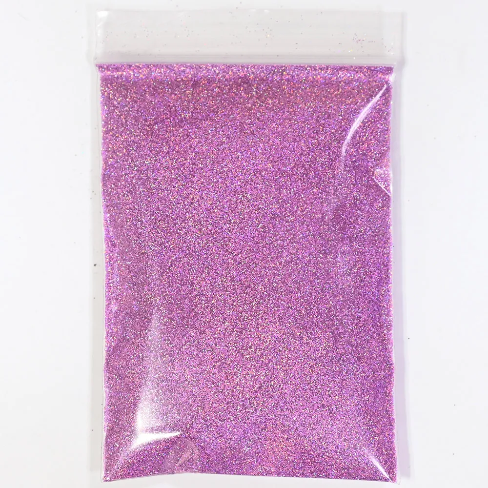 Laser Silver Holographic Chrome Nail Powder - Extra-Fine Glitter for Mirror Effect Nail Art, 50g