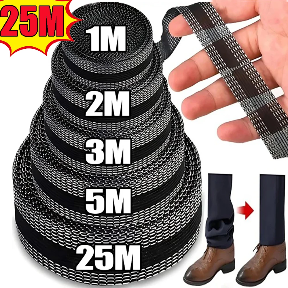 

25/1M Self-Adhesive Pant Paste Tapes Jeans Clothes Length Shorten Tape No Sew Hemming Fabric Fusing Tapes DIY Sewing Accessories