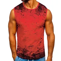 Men's  Printed Sleeveless Tank Tops Spring Summer Casual Beach O Neck Vest men gym clothing bodybuilding debardeur homme 2022 - Image 2