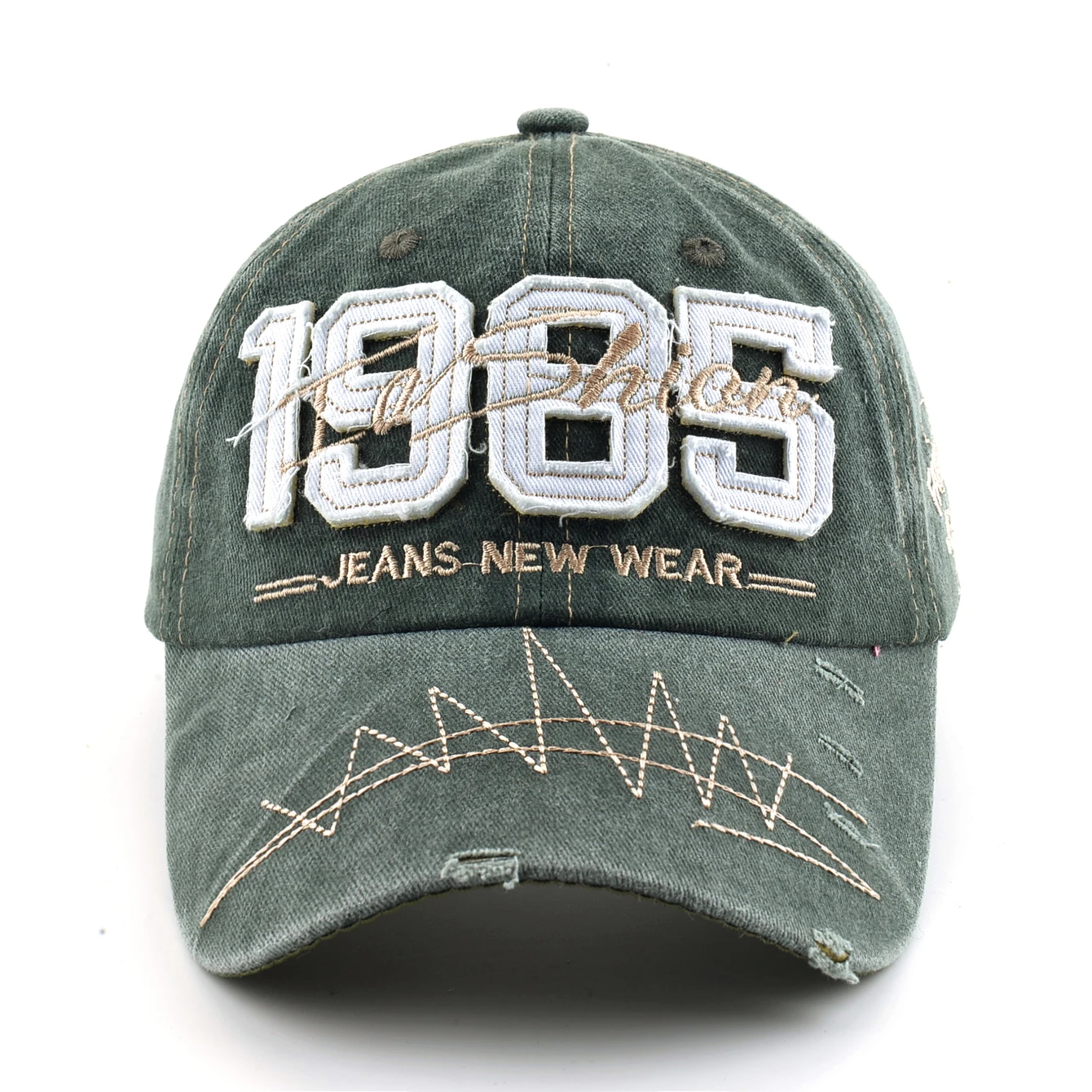Vintage-Papa-Mütze mit Stickerei, Buchstabe 1985, Snapback-Baseballkappe, Herren, Outdoor, atmungsaktiv, Sport, lässig, Schirmmütze, Damen, verstellbar – Detail 18
