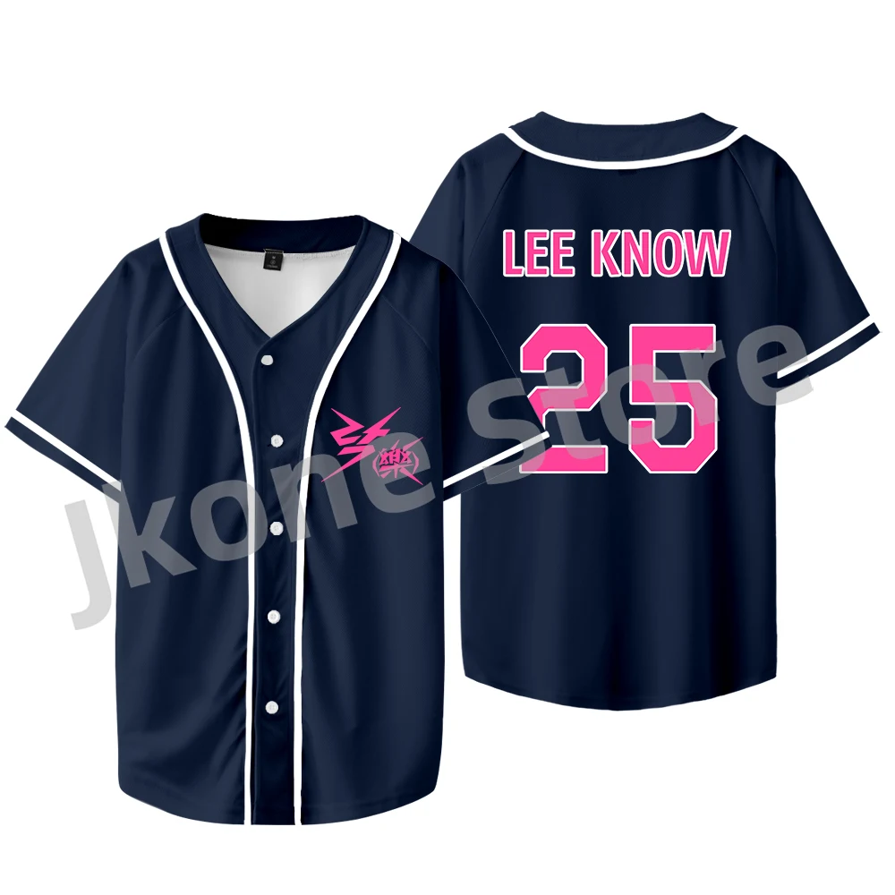 

Stray Kids Baseball Jacket Rock-Star Album SKZ 25 Merch Summer Women Men Fashion Casual Short Sleeve Tee Top
