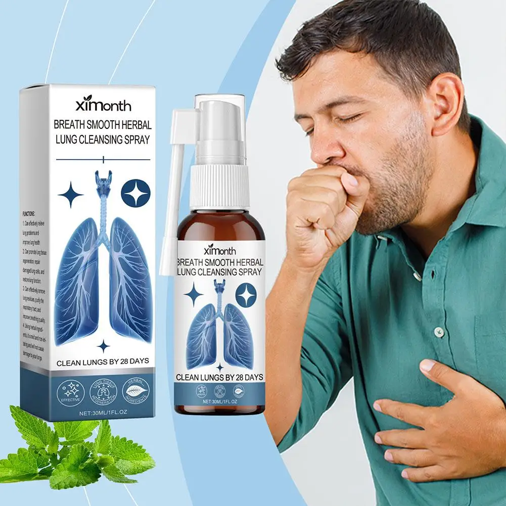 Nasal Spray 30ml Herbal Lung Cleanse Mist &ndash; Powerful Lung Support Mist Herbal Spray Health & Care Breathe Cleanse N0B1