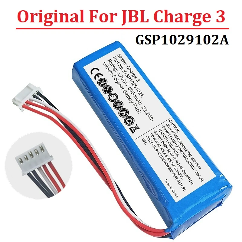 Оригинальный аккумулятор 6000 мАч для JBL Charge 3 Charge3 GSP1029102A Batteria