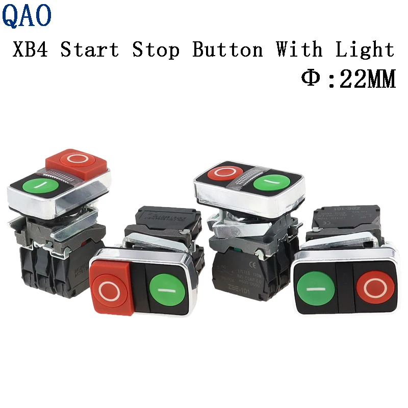 Switch カセットセット New style XB4 series double button switch start stop metal