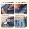 1Pair Four Leaf Clover Tightener Adjustable Waist Buckle for Jeans No Sewing Required Button Adjuster for Pants and Skirts Waist 4