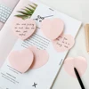 100Sheets/Set heart shape Memo Pad Creative Adhesive pink Color Note Paper Tearable DIY Scrapbook Paper Students 6