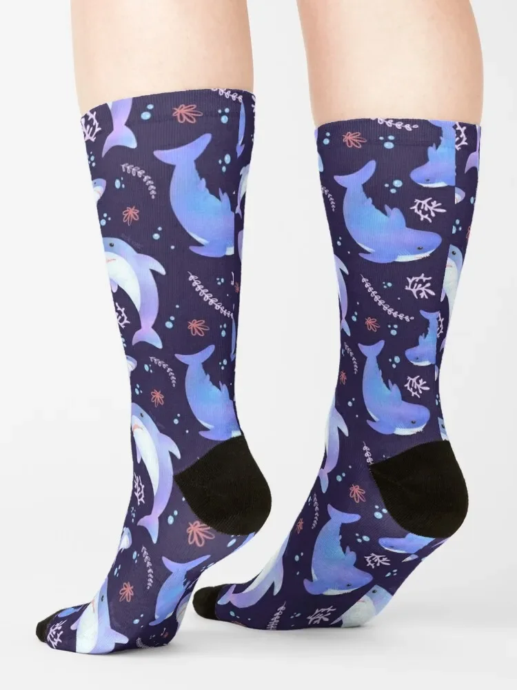 Brucie Blahaj shark under the sea pattern Socks cool socks Soccer