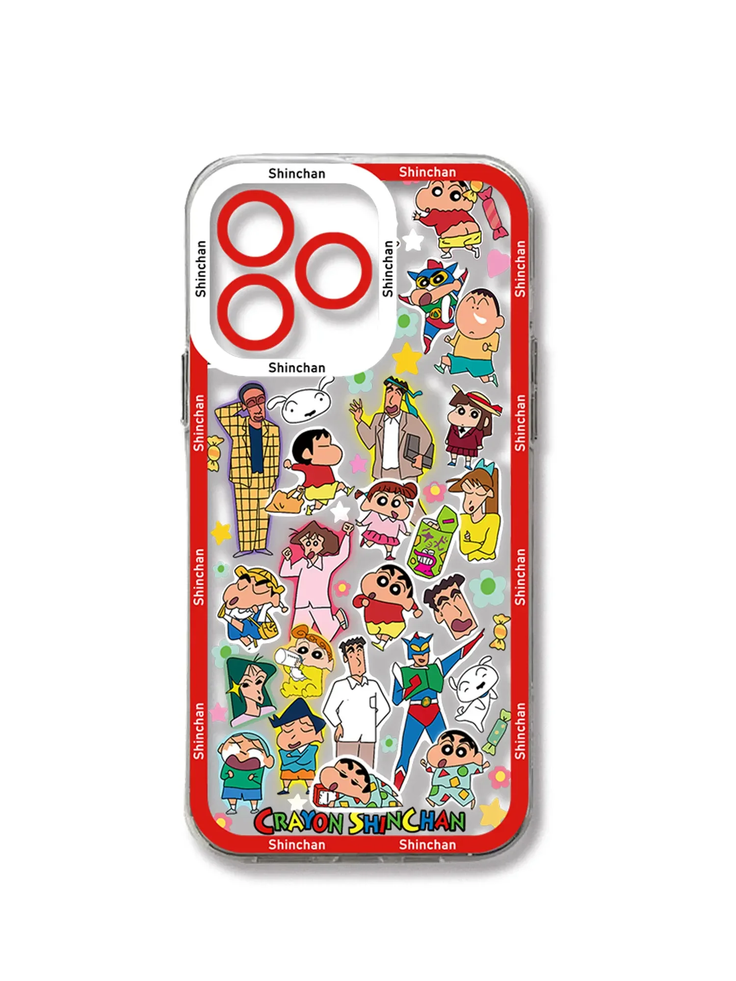 thumbnail image 1 of Funda de teléfono de silicona suave y transparente, crayones de Anime, Shin-chans, iPhone 15, 14, 13, 12, Mini, 11 Pro Max, XR, XS, 8, SE Plus, 1 of 5