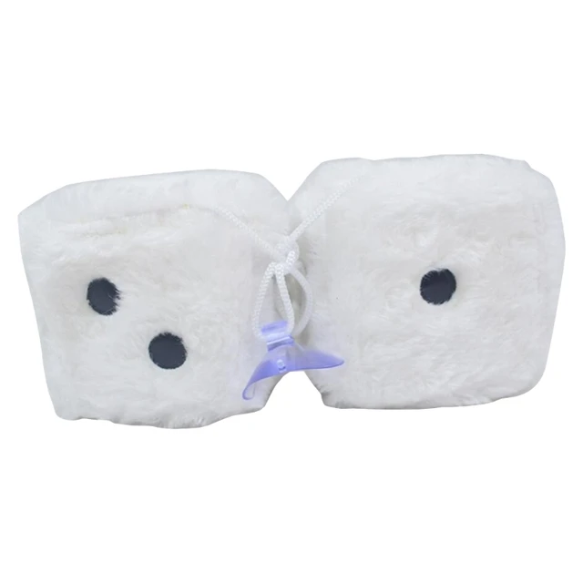 4/6cm Fuzzy Multicolor Plush Dices Car Hanging Pendant New Year Dice Velvet Dice Model Decoration Rearview Mirrors Styling 2