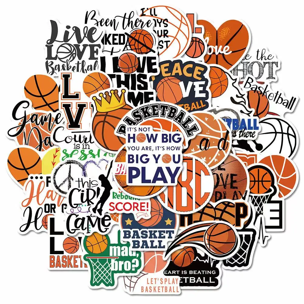 10/50/100pcs Basketball Stickers Graffiti Stickers Sports Vinyl Decal for Ipad Phone Guitar Motorcycle Skateboard Luggage