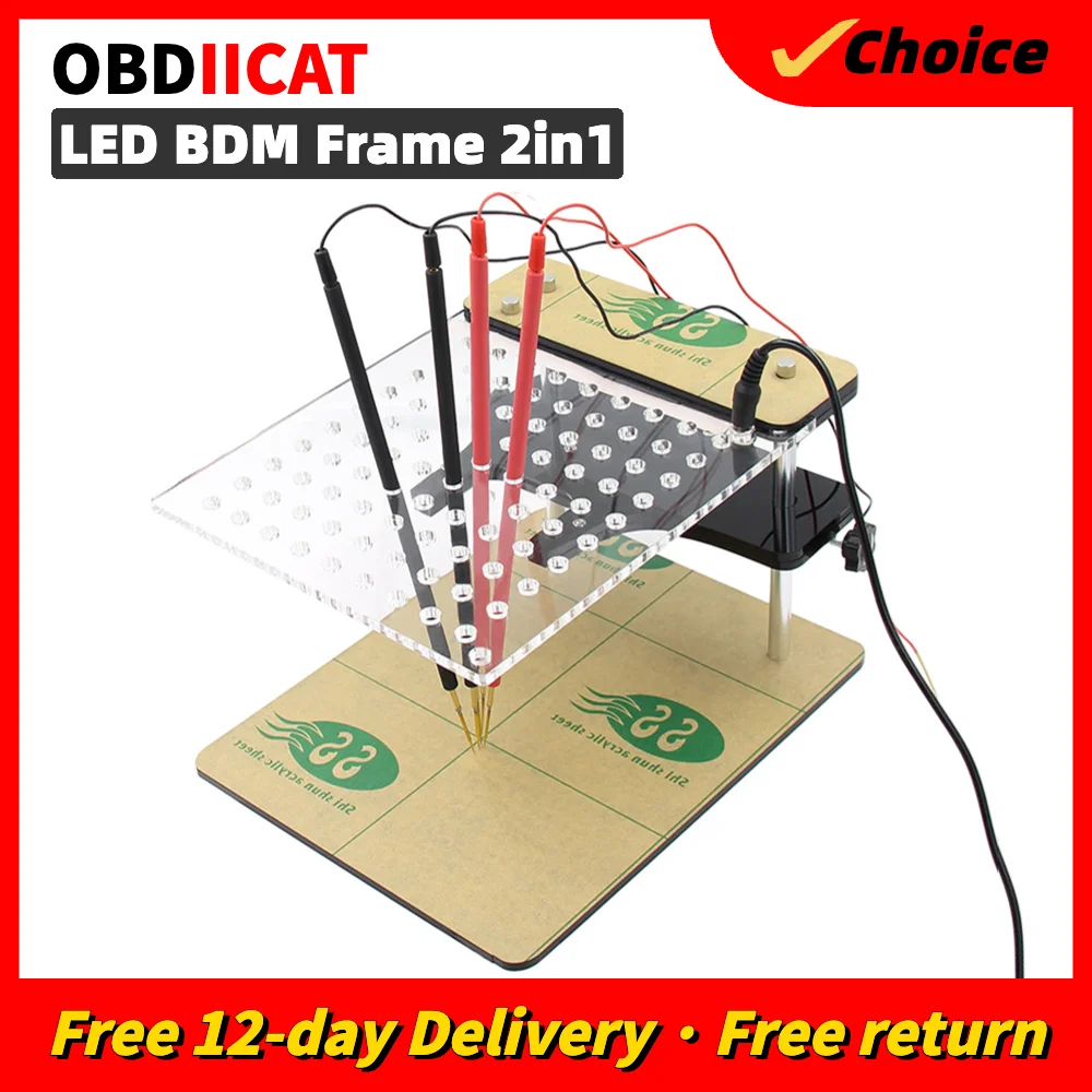 

New LED BDM FRAME 4pcs Probe Pens With Full Adapters BDM Frame 2in1 Best For/Fgtech/BDM100 Works Together Helper