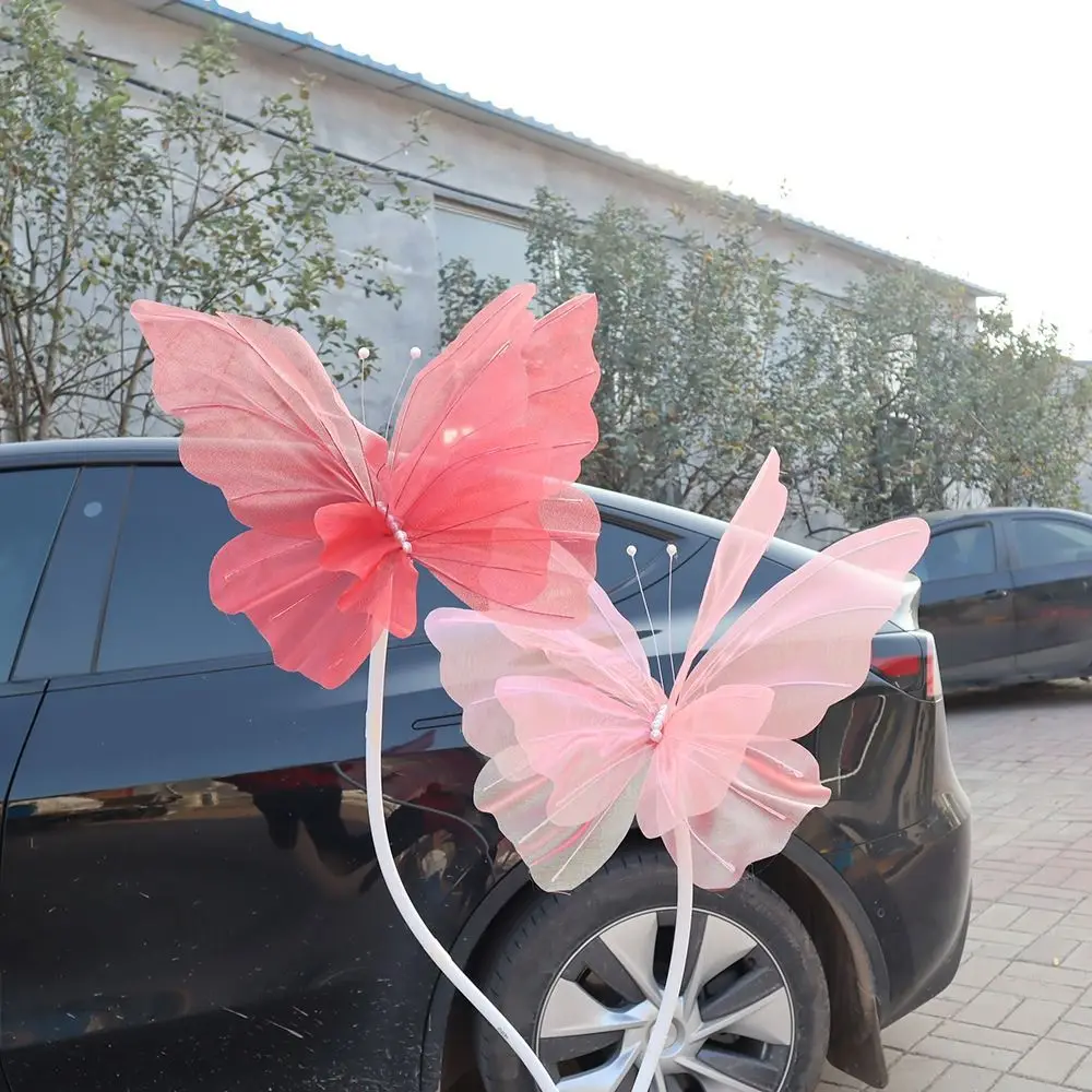 인공 나비 실크 원사 거대한 거즈 가짜 나비, 휴일 장식 디스플레이, 웨딩 파티, 50cm