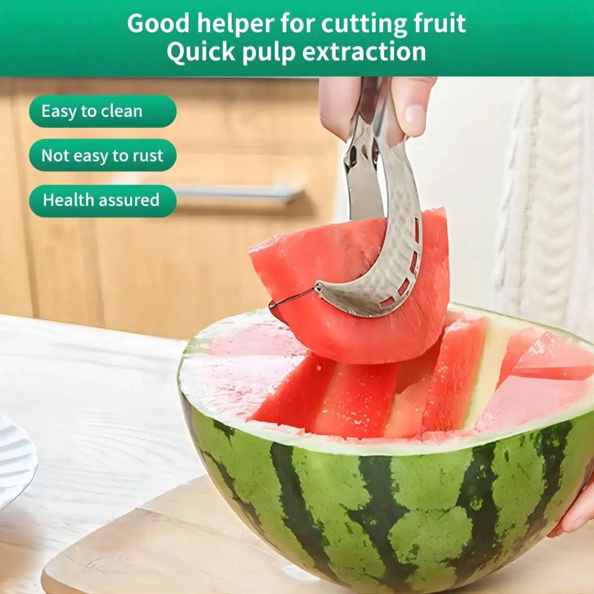 Watermelon Cutting Tool Divider Stainless Steel Creative Multi-Functional Watermelon Meat Slicer Kitchen Accessories watermelon slicer