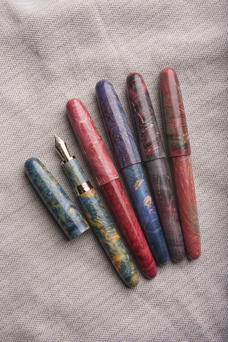 Beautiful-Pattern-Stabilized-Wood-Fountain-Pen-Iraurita-Nib-Writing-ink ...