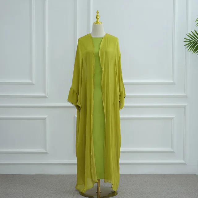 108821-751504.jpg Kimono Cardigan pour Femmes Musulmanes, Robes Abaya Ouvertes Ornées de Diamants, Écharpe, Longue Robe, Robe de Dubaï, Robe Turque, Vêtements Islamiques, Marocain, Eid, Ramadan