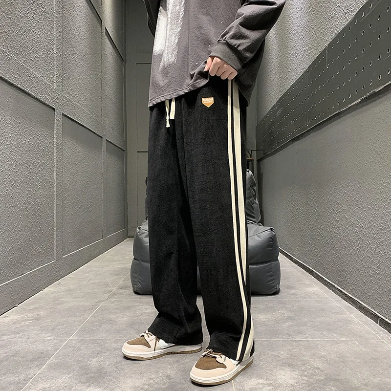 10XL Extra Large Size Corduroy Pants New Autumn And Winter Thickened Loose Straight Tooling Casual Pants