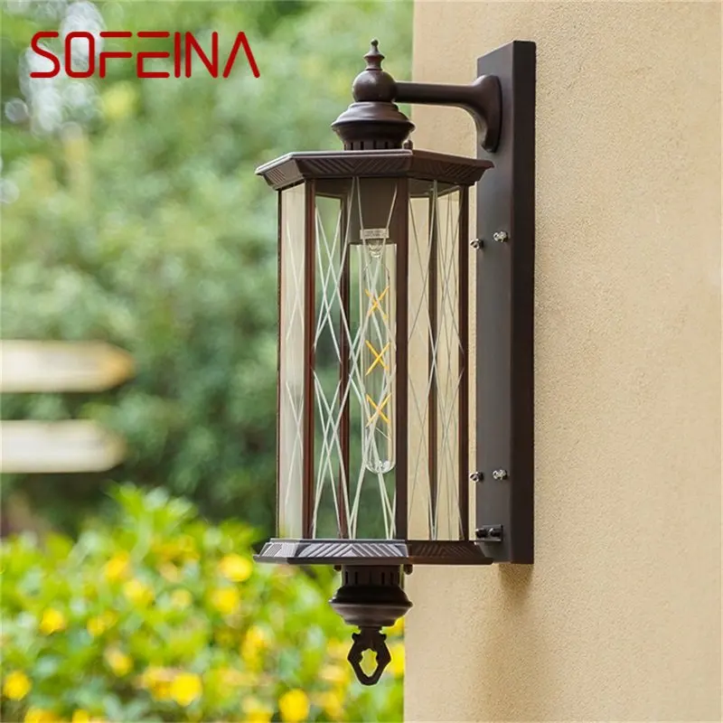 

SOFEINA Retro Outdoor Wall Lamp Waterproof IP65 Sconces LED Lighting Decorative for Home Porch Courtyard