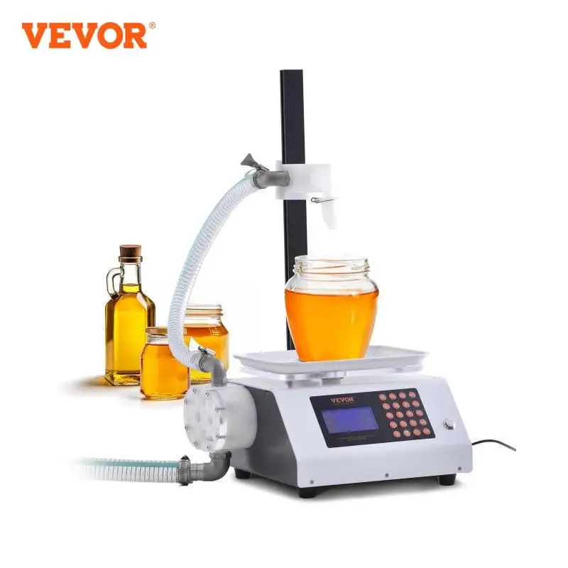 VEVOR Liquid Filling Machine 50-5000g Weighting Automatic Bottle Filler Gear Pump Digital Control Bottling for Honey Oil