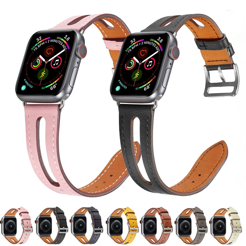 Leather Strap for Apple Watch Band 49mm 45mm 41mm 44mm 40mm 42mm 38mm Bracelet Wristband for iWatch Ultra 8 7 6 5 4 3 SE Correa