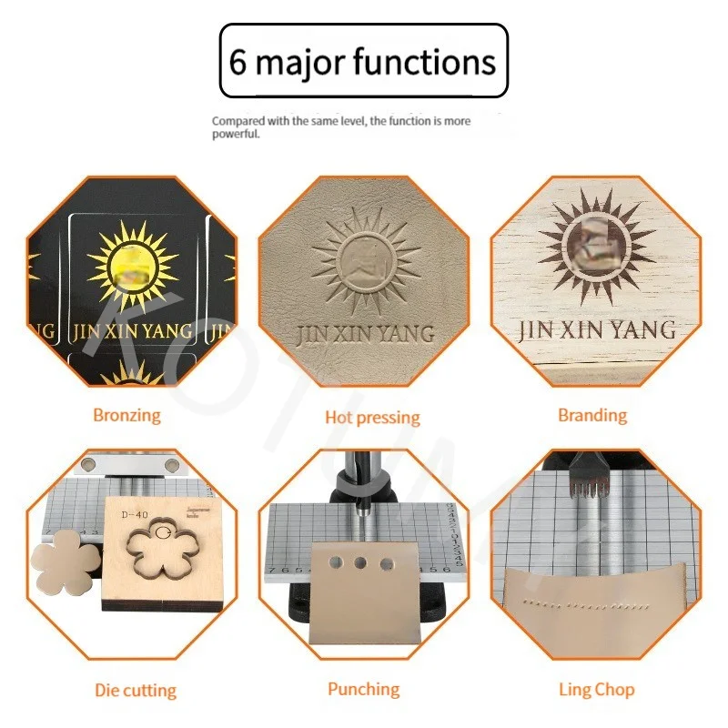 Small Manual Hot Stamping Machine 220V/110V Leather Printing Machine Hot Press Stamping Creasing Branding