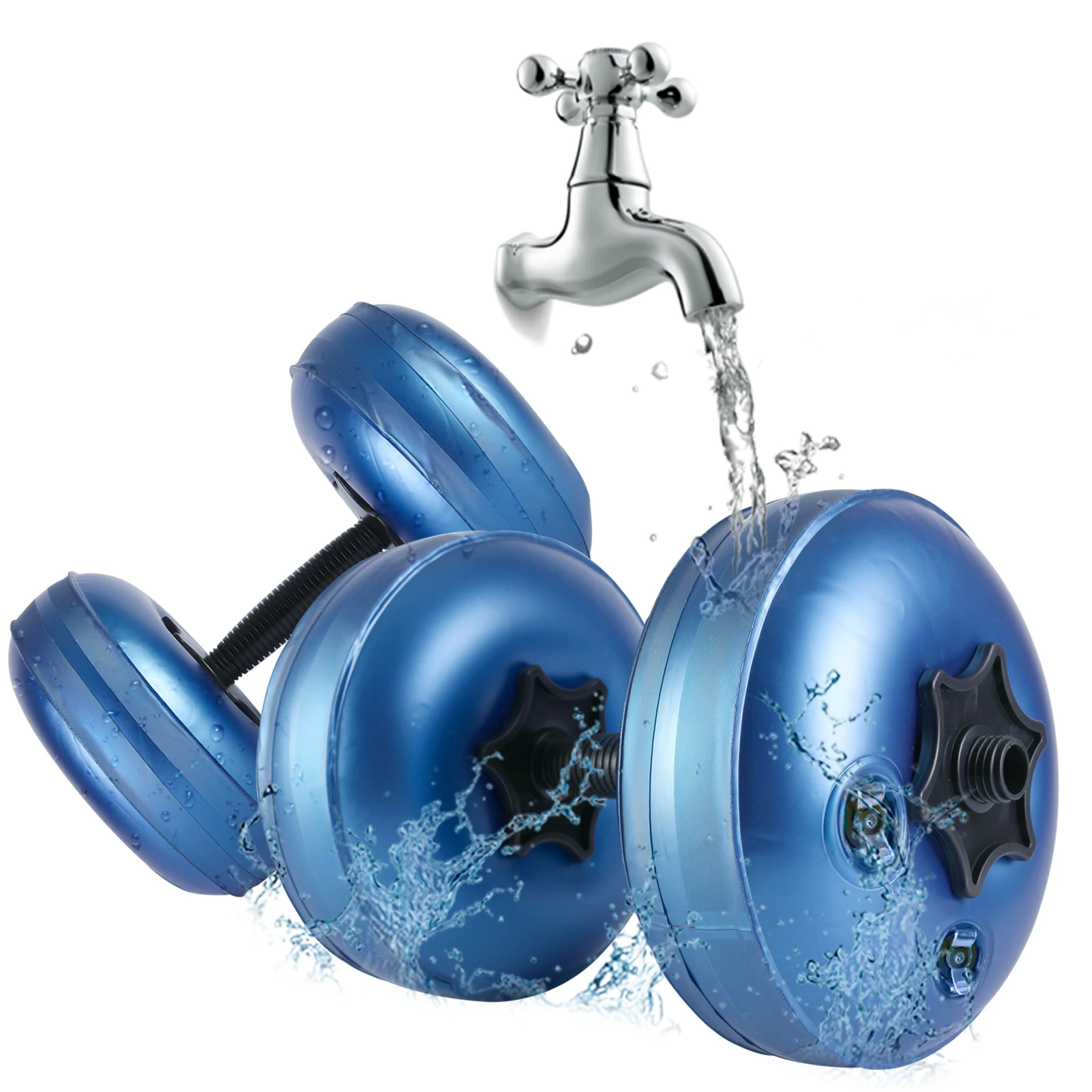 Deiris 5-60kg Water Filled Dumbbells Set, Adjustable Weights,Portable Travel Fitness,Home Exercise, Strength Training Dumbbell