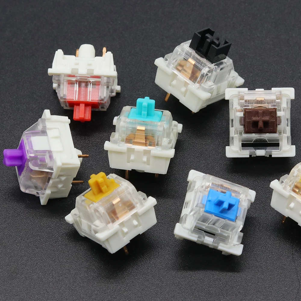 Outemu Interruptor para Teclado 3pin Linear Tátil Clicky Interruptores Silenciosos para Teclados Mecânicos Cinza Branco Vermelho Azul Gaming Switch - Imagem 6