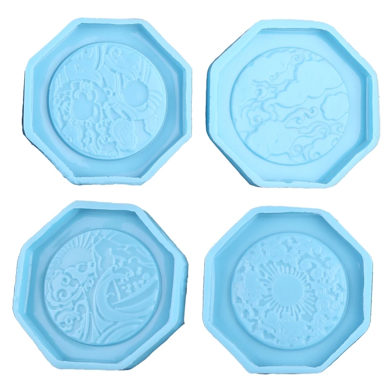 

DIY New Year UV Crystal Epoxy Resin Mold Cup Mat Silicone Mould