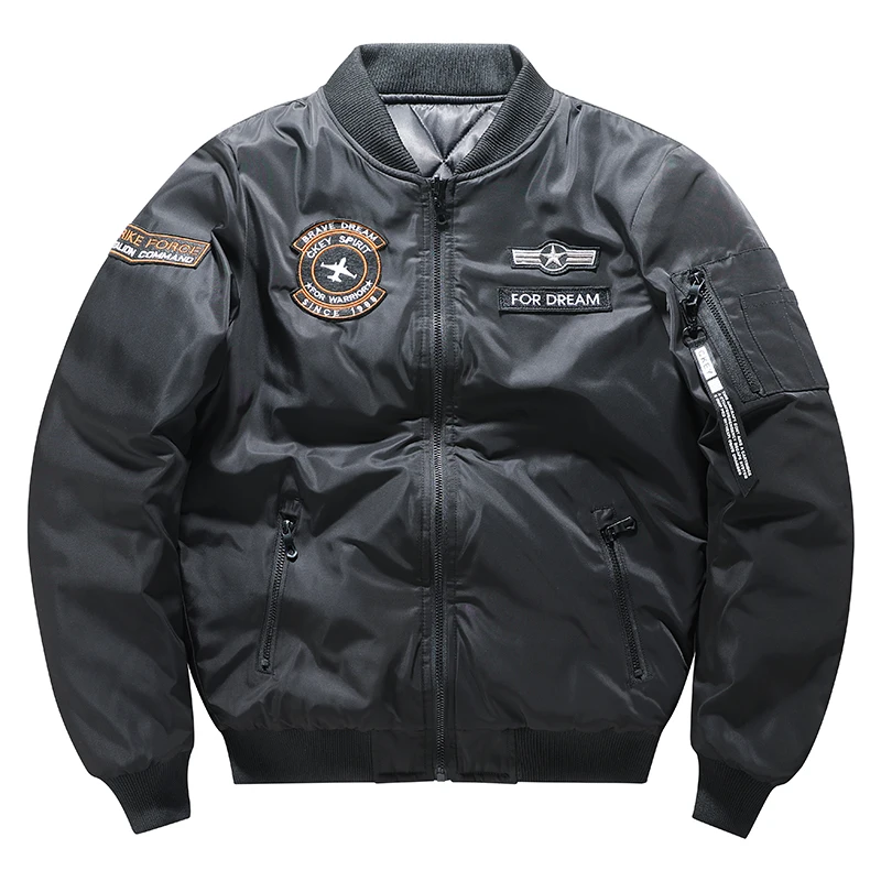 Men's Winter Military Tactical MA-1 Flight Bomber Jacket Baseball Varsity College Pilot Air Force Coat Large Size 7XL